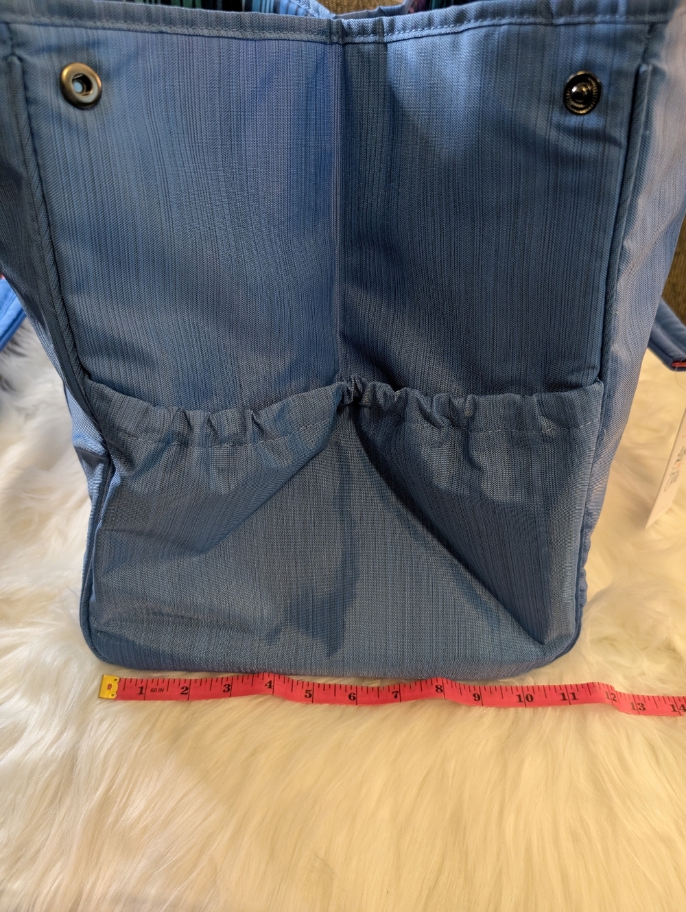 NWT lug Rover Blue Tote Bag w/ Orange Trim - Picture 6 of 6